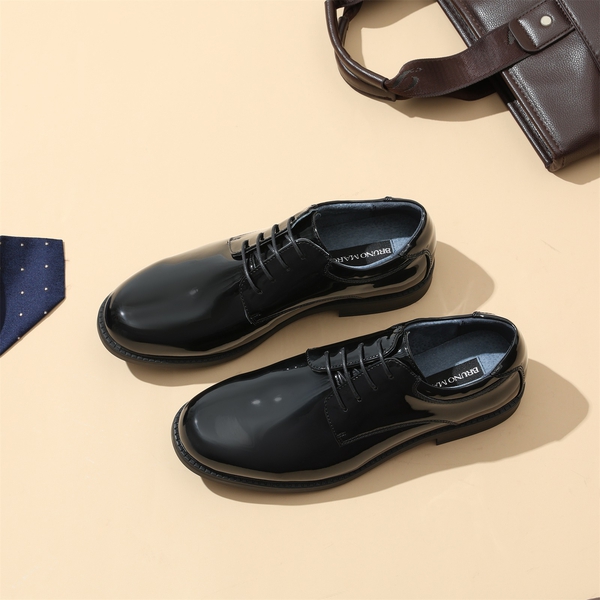Men's Formal Synthetic Leather Dress Shoes - BLACK PAT - 8